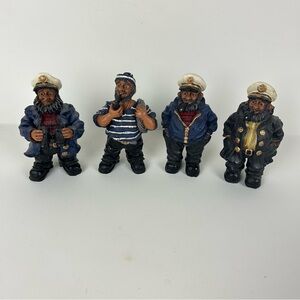 4 - Nautical Resin Figurines - 3 Captains (in different outfits) & 1 Sailor